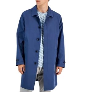 Macy's Alfani macintosh blue nite escape over coat jacket nwt xl